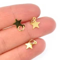 Mała gwiazdka ok. 12x7mm [zawieszka, stal, kolor złoty]