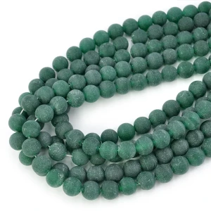 Jadeit ciemny zielony kula matowa ok. 10mm