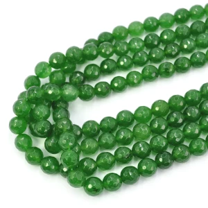 Jadeit zielony kula fasetowana ok. 10mm