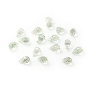 Ametyst zielony Brioletka (kropla fasetowana) ok. 7-8x5mm
