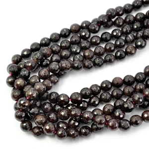 Granat kula fasetowana ok. 8,5mm