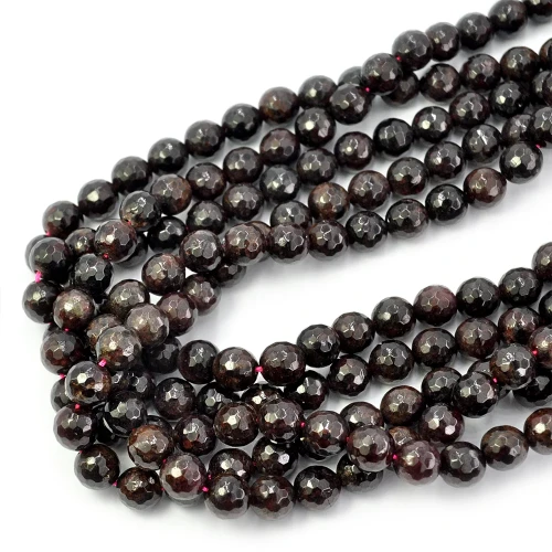 Granat kula fasetowana ok. 8,5mm