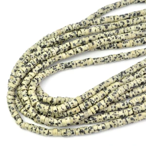 Jaspis dalmatyński talarek ok. 6x3mm 