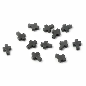 Hematyt krzyż czarny ok. 6x8mm [przekładka]