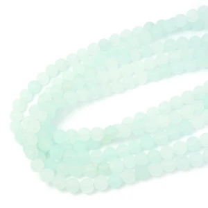Jadeit miętowy szklisty kula matowa ok. 8mm