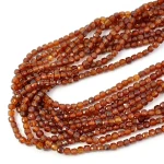 Granat rudy kostka fasetowana ok. 4x4mm