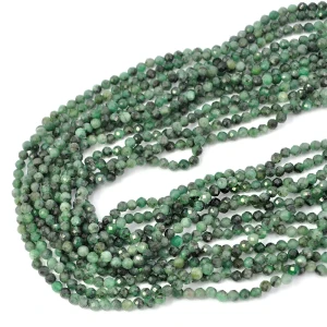Szmaragd kula fasetowana ok. 3,3mm
