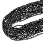 Hematyt czarny kula grubo fasetowana ok. 3mm