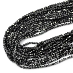 Hematyt czarny kula grubo fasetowana ok. 3mm
