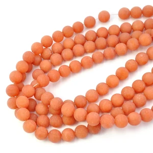 Jadeit pomarańczowy kula matowa ok. 10mm