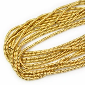 Hematyt miodowe złoto oponka gładka ok. 3x1,3mm