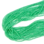 Onyks zielony jasny kula fasetowana ok. 2,3mm
