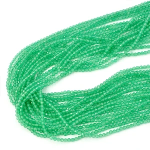 Onyks zielony jasny kula fasetowana ok. 2,3mm