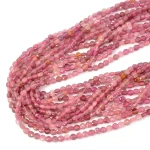 Turmalin różowy moneta fasetowana ok. 3,8mm