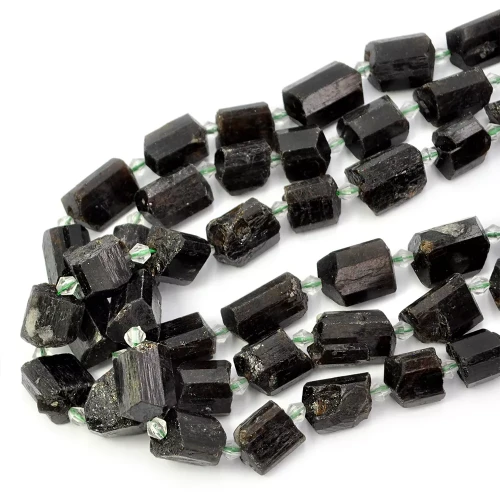Turmalin czarny walec surowy ok. 13-22x13-17mm