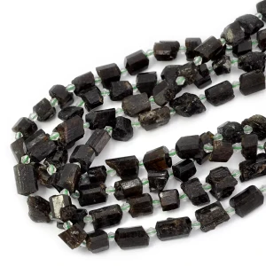 Turmalin brązowy walec surowy ok. 6-12x8-10mm