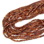 Granat hessonit moneta fasetowana ok. 4mm