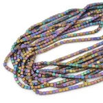 Hematyt wielokolorowy kostka matowa ok. 3x3mm [obłe rogi]