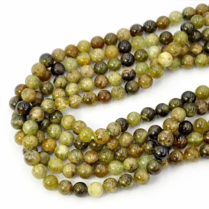 Granat zielony kula gładka ok. 8mm
