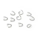 Ogniwka otwarte 5mm [srebrny, stal szlachetna], 10 sztuk