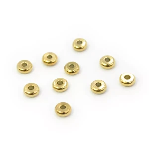Dysk złoty PVD ok. 5x2mm [przekładka, stal szlachetna, kolor złoty] 10szt.