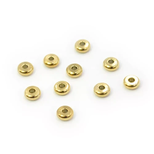 Dysk złoty PVD ok. 5x2mm [przekładka, stal szlachetna, kolor złoty] 10szt.