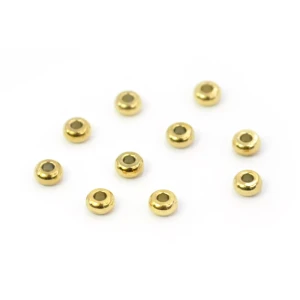 Dysk złoty PVD ok. 4x2mm [przekładka, stal szlachetna, kolor złoty] 10szt.