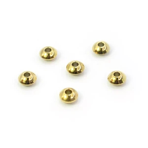 Dysk ufo złoty PVD ok. 6x3,5mm [przekładka, stal szlachetna] 6szt.