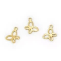 Motylek ok. 12x8mm [zawieszka, stal, kolor złoty PVD]