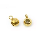 Kulka do podwieszania PVD ok. 8x5mm [stal szlachetna, kolor złoty]