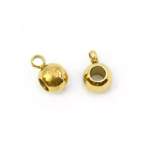 Kulka do podwieszania PVD ok. 8x5mm [stal szlachetna, kolor złoty]