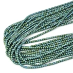 Hematyt niebiesko zielony walec matowy ok. 3x3mm