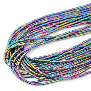 Hematyt wielokolorowy walec ok. 3x5mm