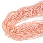 Opal różowy kula fasetowana ok. 2,5mm