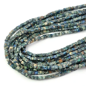 Jaspis cesarski jeansowy kostka ok. 4,5x4,5mm