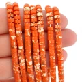 Jaspis cesarski syntetyczny pomarańczowy talarek ok. 4,5x2-3mm