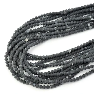 Agat czarny kula matowa ok. 4mm