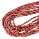 Jaspis cesarski różowo czerwony patyczek ok. 4x13mm
