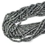 Jaspis cesarski syntetyczny szaro czarny talarek ok. 4,5x2-3mm