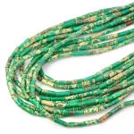 Jaspis cesarski zielony patyczek ok. 4,5x13mm