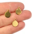 Mała blaszka PVD ok. 11x8mm [zawieszka, stal, kolor złoty]