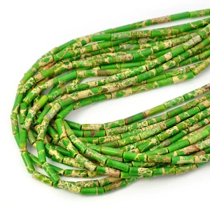 Jaspis cesarski jasny zielony patyczek ok. 4,5x13mm