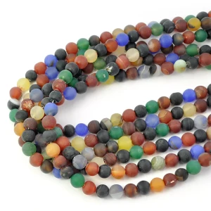Agat wielokolorowy kula matowa ok. 8mm