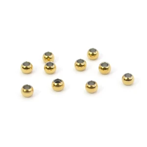 Kula złota PVD ok. 3mm [przekładka, stal] 10szt.