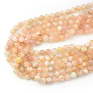 Agat Sakura kula gładka ok. 8mm