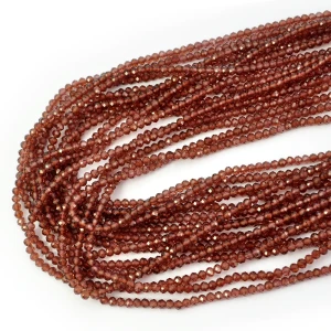 Granat mozambik oponka fasetowana ok. 2,8x2,2mm
