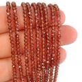 Granat mozambik oponka fasetowana ok. 2,8x2,2mm