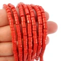 Howlit syntetyczny czerwony talarek ok. 4x2-2,5mm