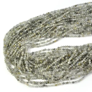 Labradoryt niejednolity kula fasetowana ok. 2,5mm