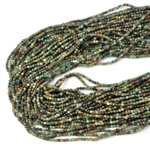 Chryzokola kula fasetowana ok. 2,2mm 
